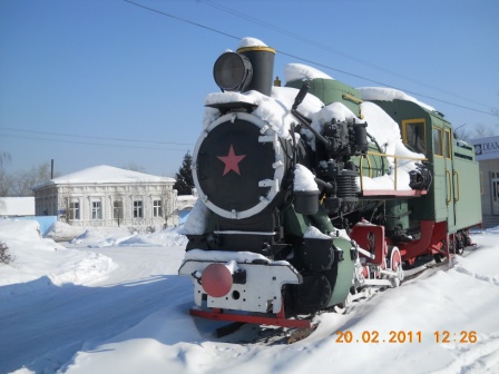 Паровозик зимой 2011 года в Кузнецке